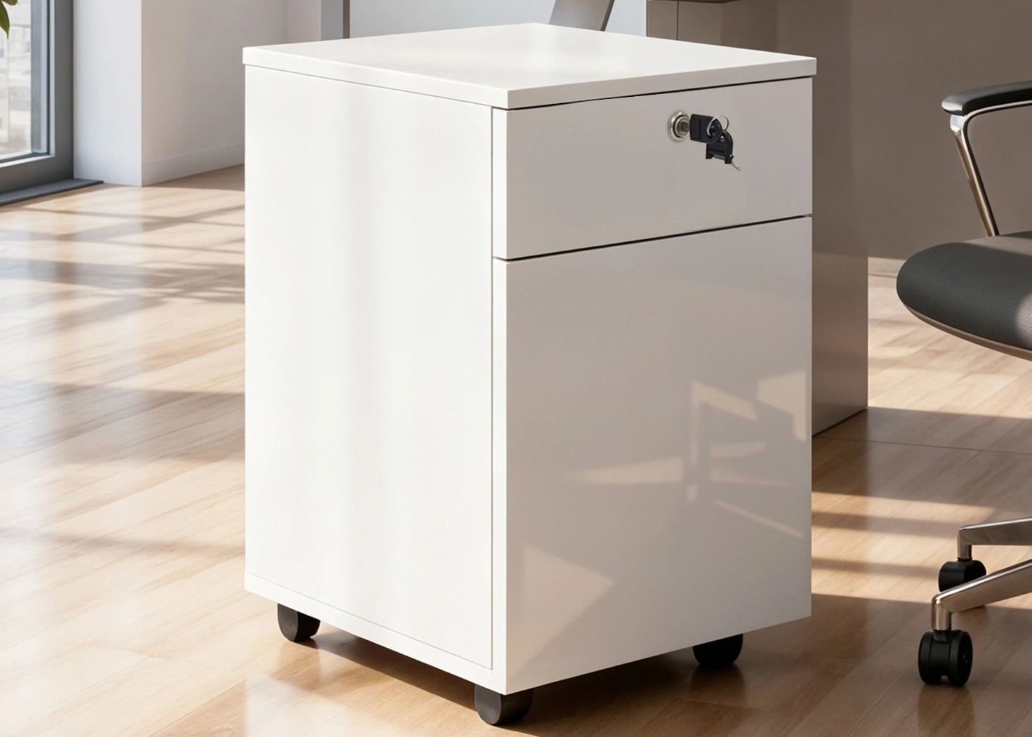 MOBILE PEDESTAL- WHITE (DG-9134)