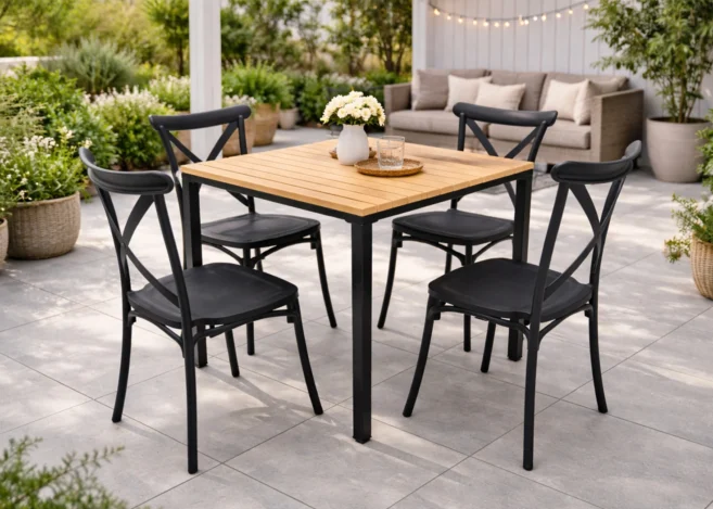 ROXY BISTRO SET (TABLE + 4 CHAIRS)
