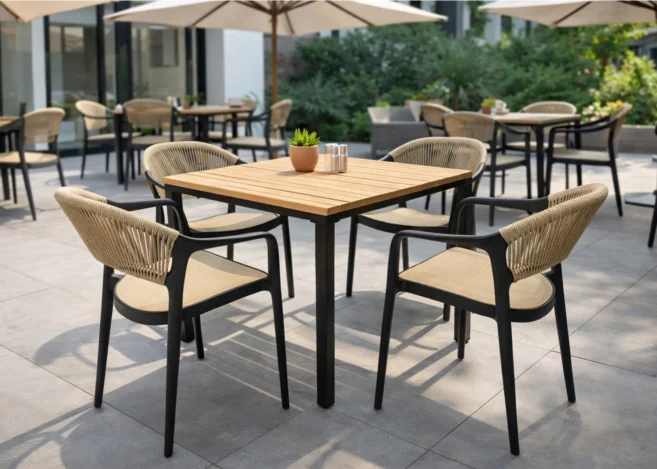 TSAVO BISTRO SET (TABLE + 4 CHAIRS)