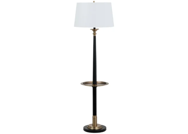 CLAIBORNE COLUMN FLOOR LAMP WITH TRAY (CVAZER170)