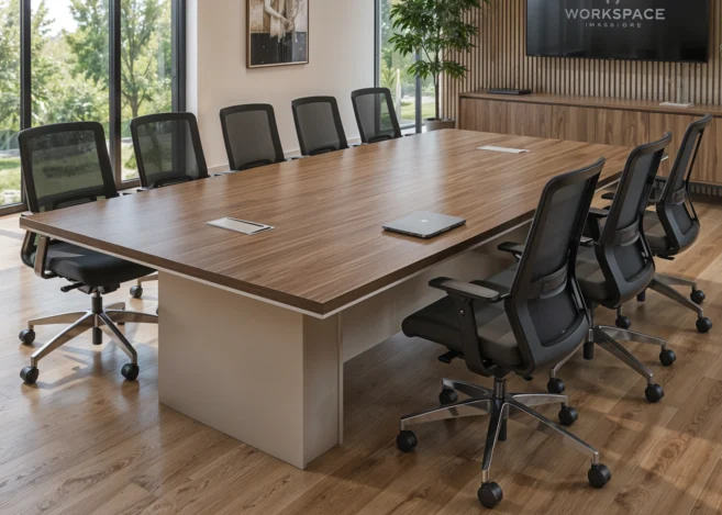 2.4M CONFERENCE TABLE (RY2416)-WALNUT/BEIGE