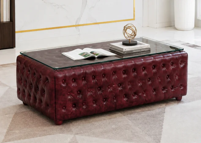 CHESTER COFFEE TABLE-MAROON