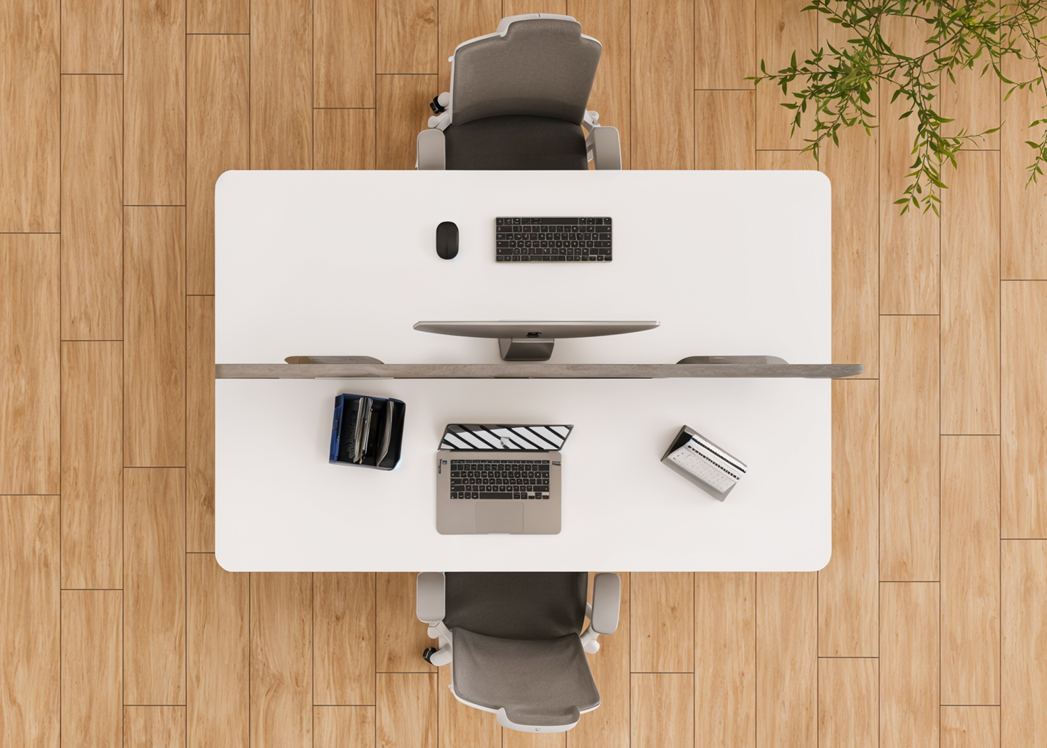 DUAL HEIGHT ADJUSTABLE WORKSTATION DESK (AK2YJYT-TYZF3*2- M02) - Image 3