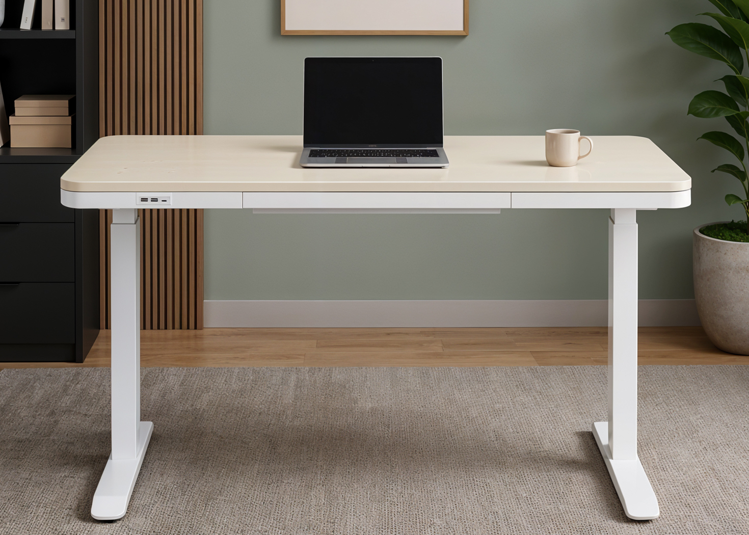HEIGHT ADJUSTABLE DESK WITH SPEAKER (AK-GT09-YZB2-S) - Image 3