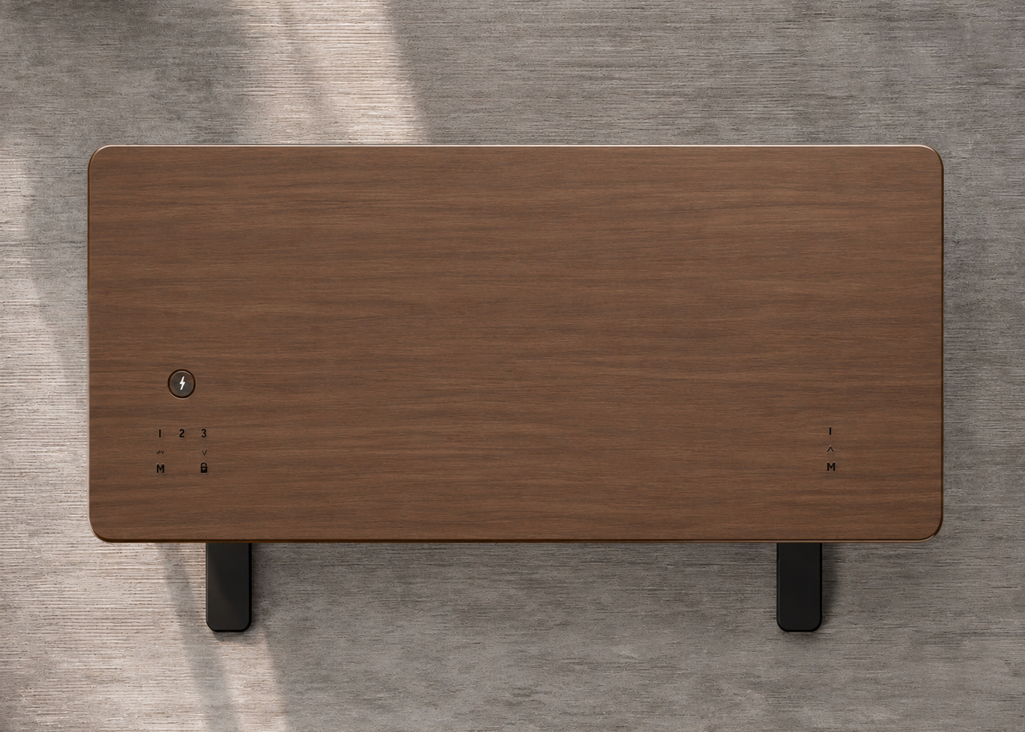 HEIGHT ADJUSTABLE DESK WITH SPEAKER- BROWN (AK-GT09-YZB2-S) - Image 4