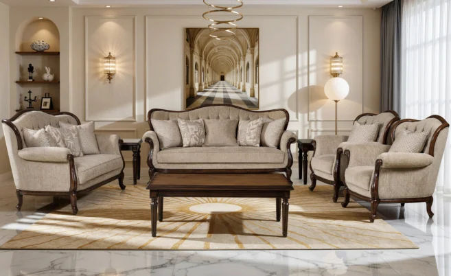 TURIN 7 SEATER FABRIC SOFA (F357)