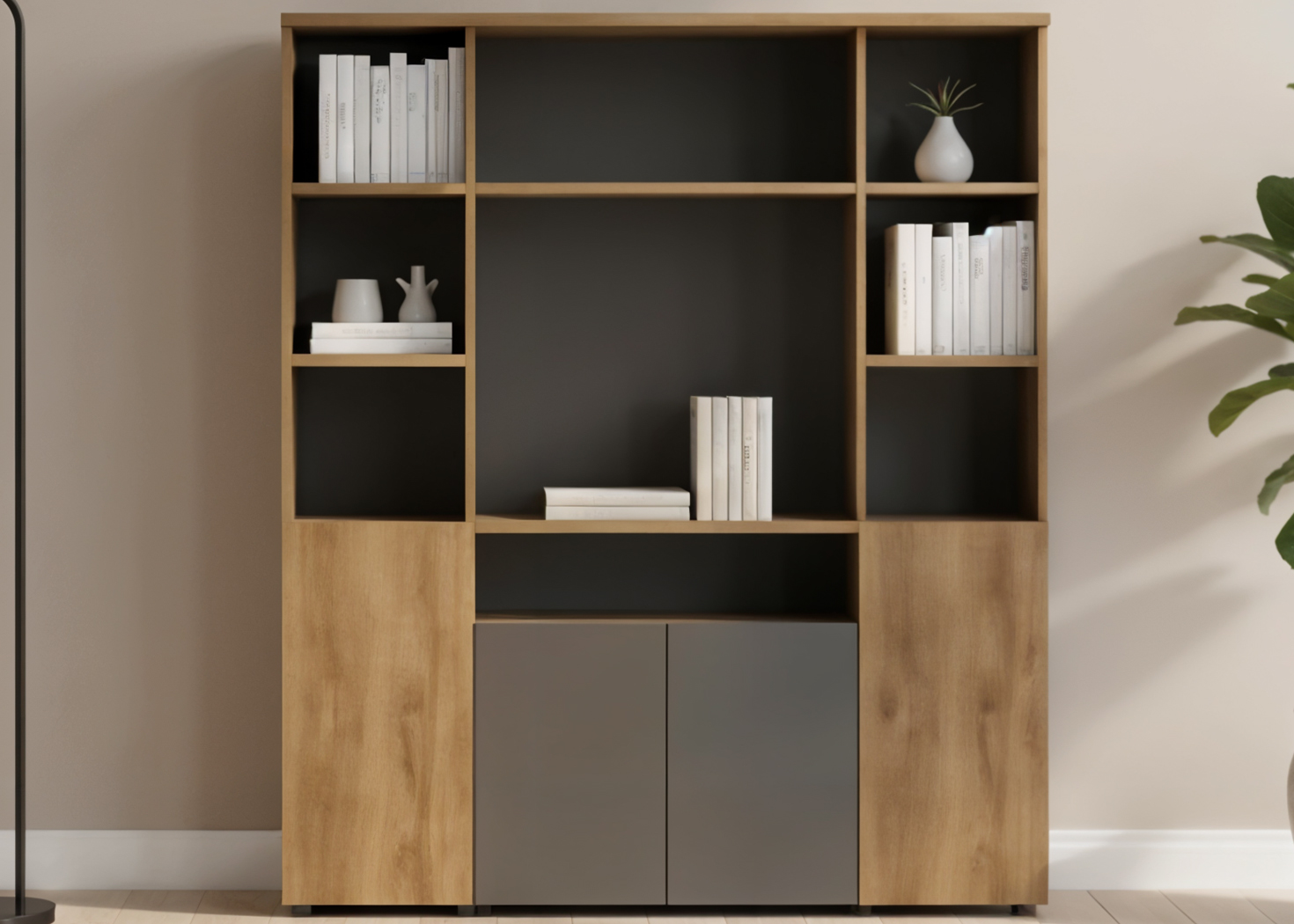 FILING CABINET - PARI WALNUT/ADVANCED GREY (98BDB001 16)