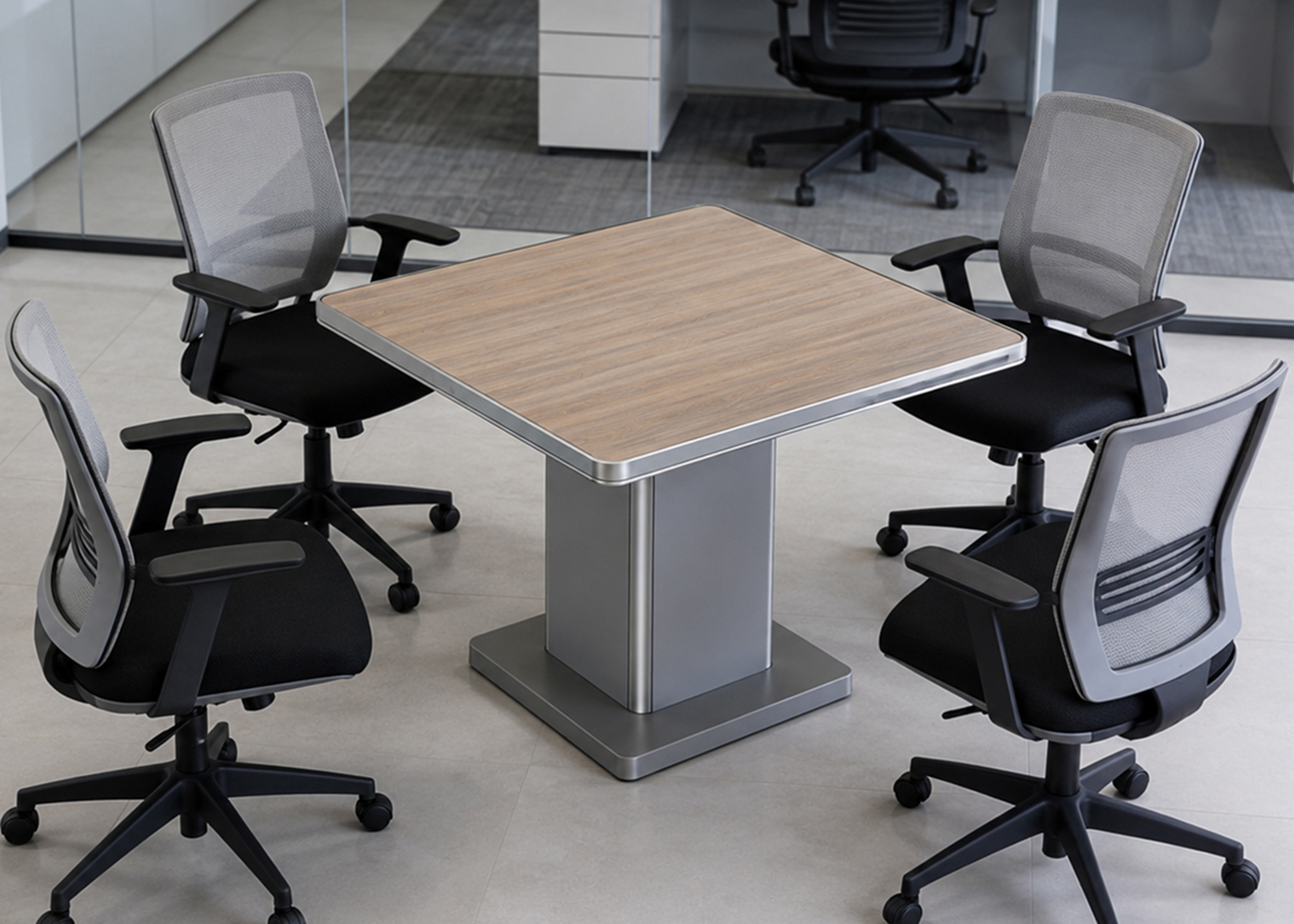 MEETING TABLE- PARI WALNUT/ADVANCED GREY (57EHS001 10)