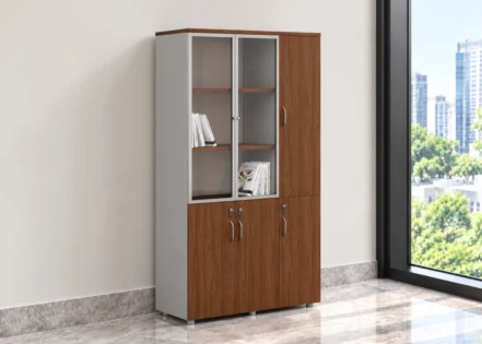 3 DOOR FILING CABINET- GOLDEN SANDALWOOD/SEAGULL GREY (30BZJ009)
