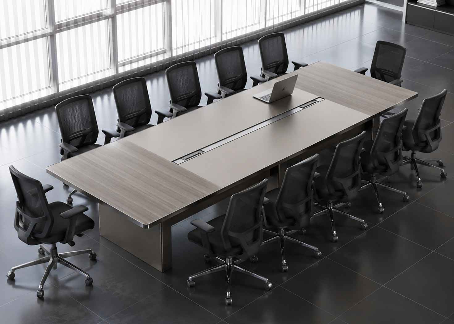 CONFERENCE TABLE-  PARI WALNUT/ADVANCED GREY (57CHS002 36)
