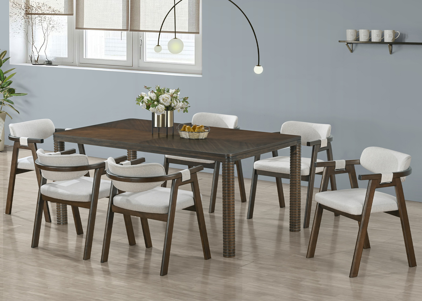 6 SEATER DINING SET KF(3375/8396)