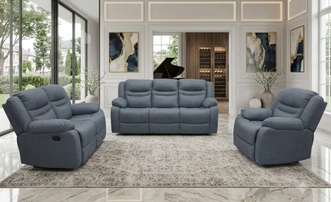 6 SEATER RECLINER SOFA + NANO CARPET (160 X 235)