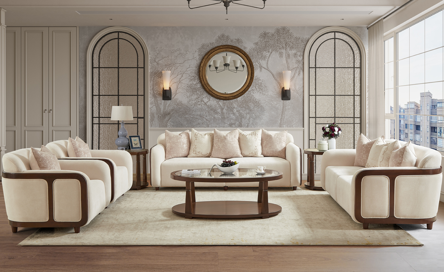 MARQUIS 7 SEATER FABRIC SOFA (NC1013)