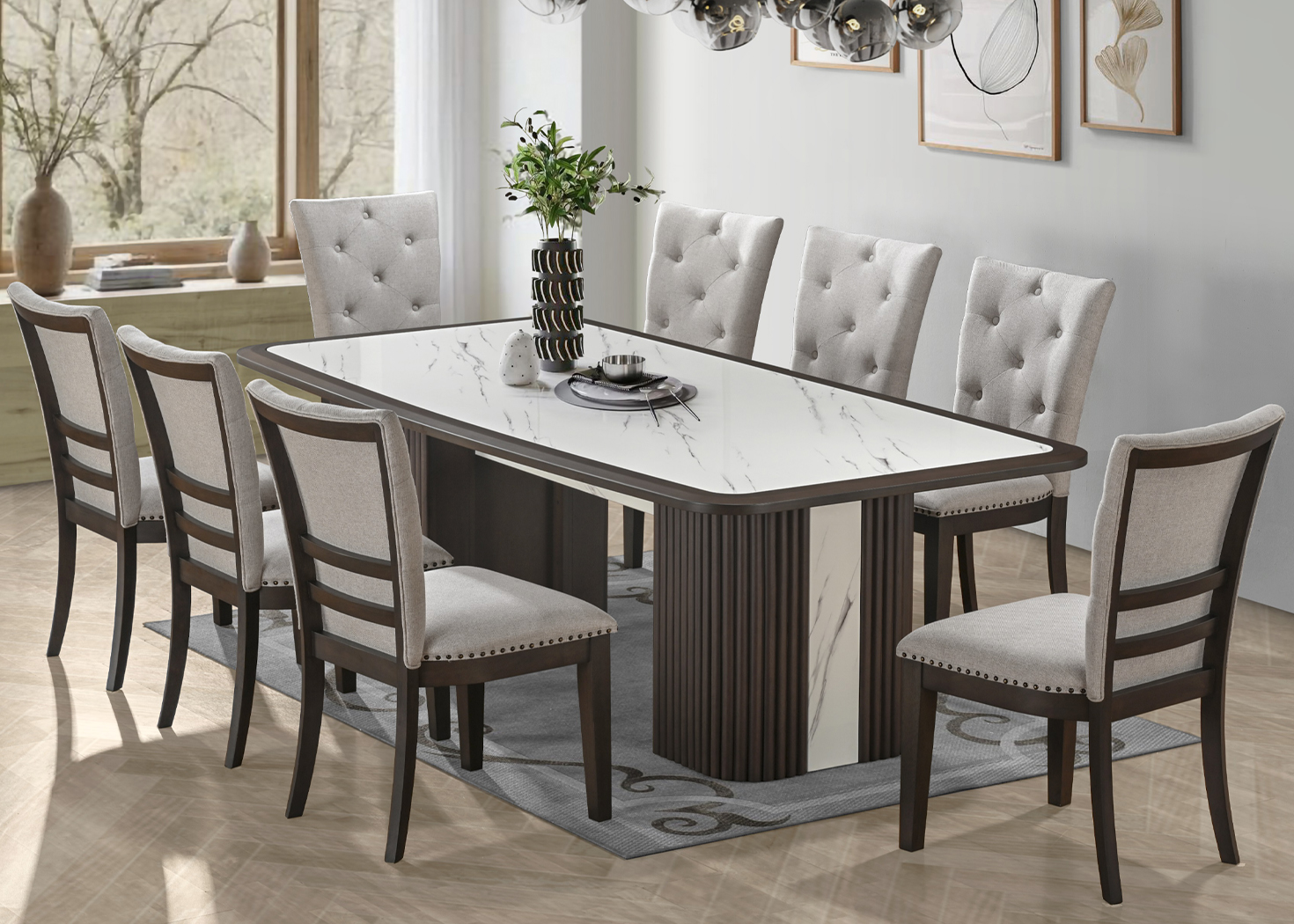 8 SEATER DINING SET (3261/8255)