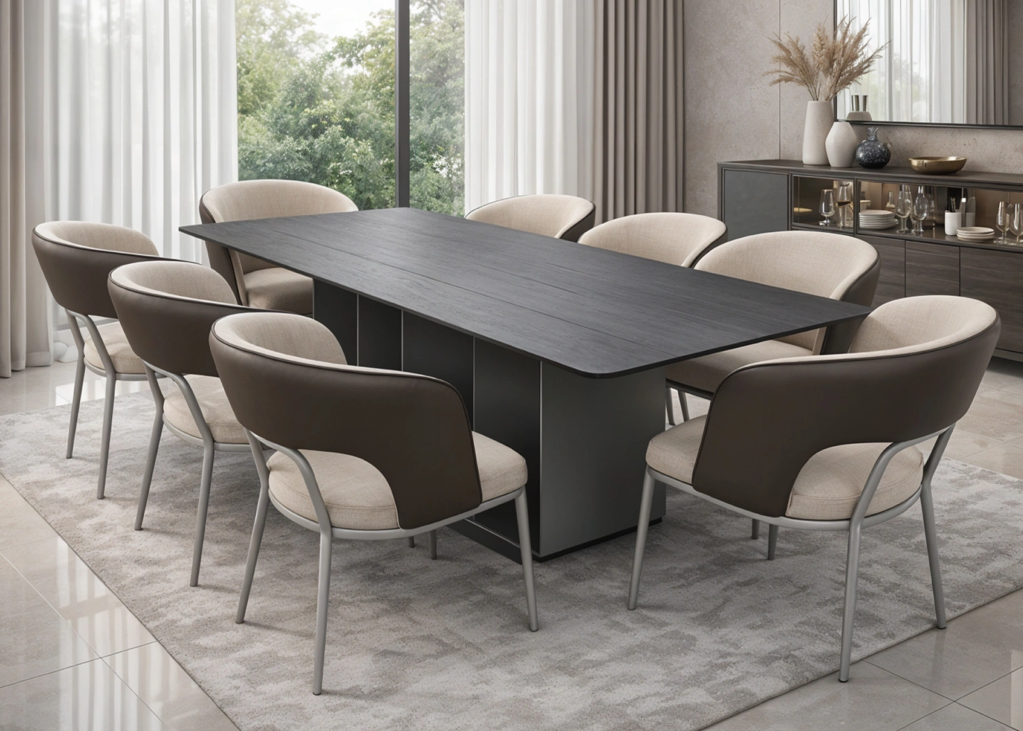 8 SEATER DINING SET (DT176/DC338)