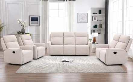 APOLO 7 SEATER RECLINER SOFA- BEIGE