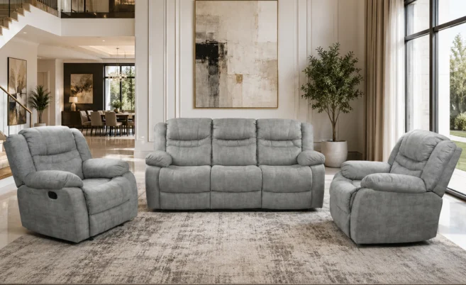 BALI 5 SEATER RECLINER SOFA + EVAZ CARPET (160 X 235)