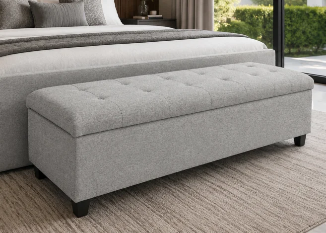 BED STOOL MADRID - GREY (06 3387 B129)