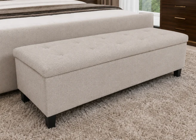 BED STOOL MADRID - LIGHT BROWN (03 3387 B129)