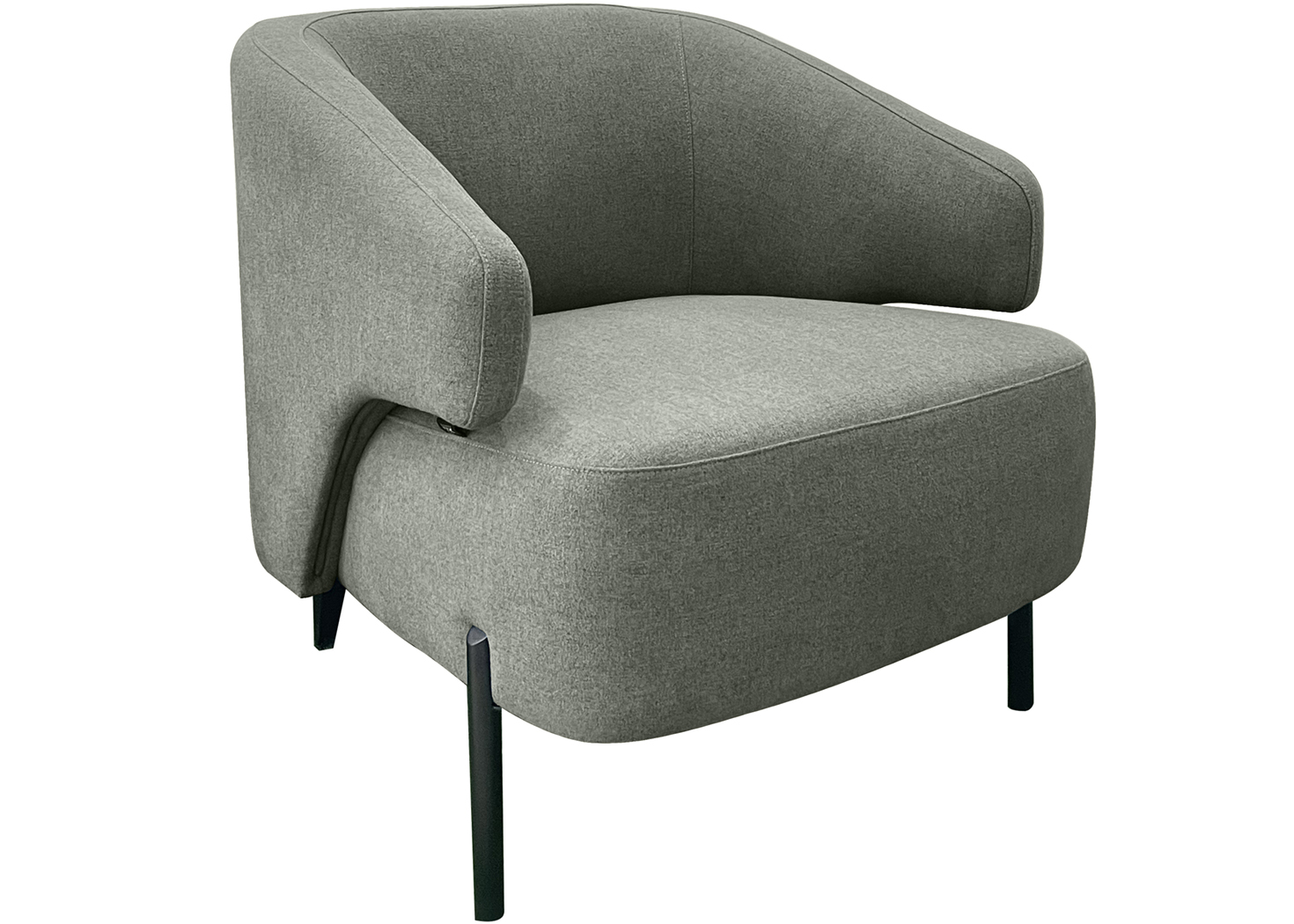 BELLA SINGLE SEATER SOFA- GREY/GREEN