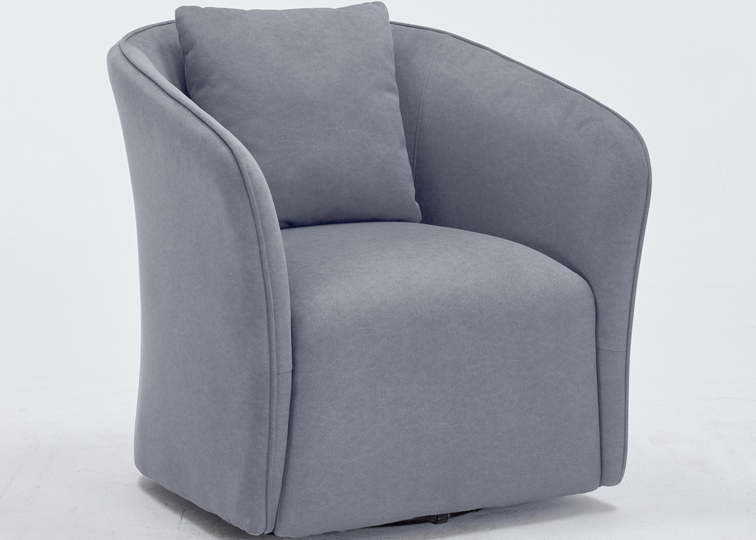 CASTEL FABRIC ACCENT CHAIR- DARK GREY