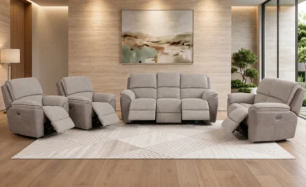 CHEERS 7 SEATER RECLINER SOFA (9213M)-BEIGE