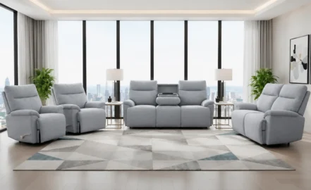 CHEERS 7 SEATER RECLINER SOFA - DK.GREY (51337M/1521003)