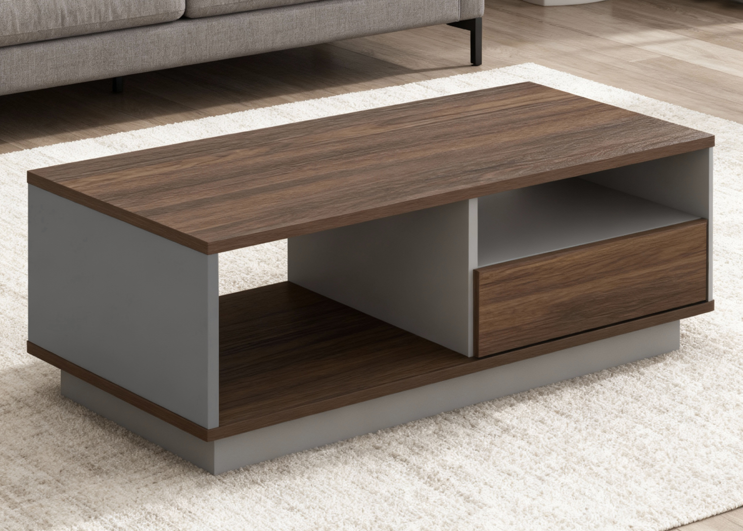 COFFEE TABLE- PARI WALNUT/ADVANCED GREY (56TPL103 12)