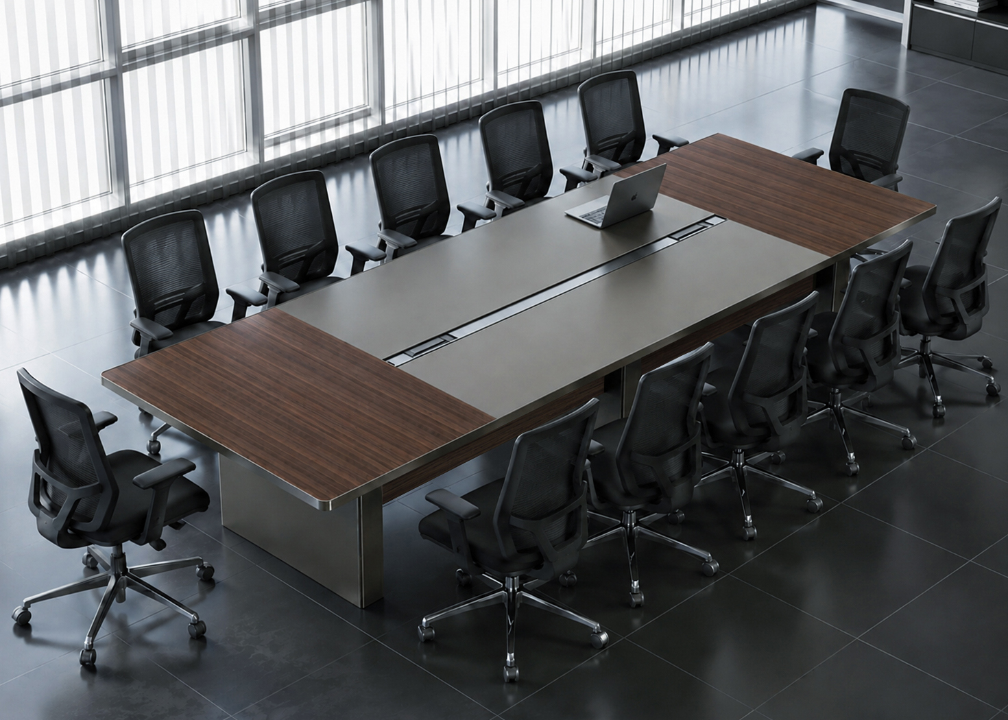 CONFERENCE TABLE-  PARI WALNUT/ADVANCED GREY (57CHS002 36)