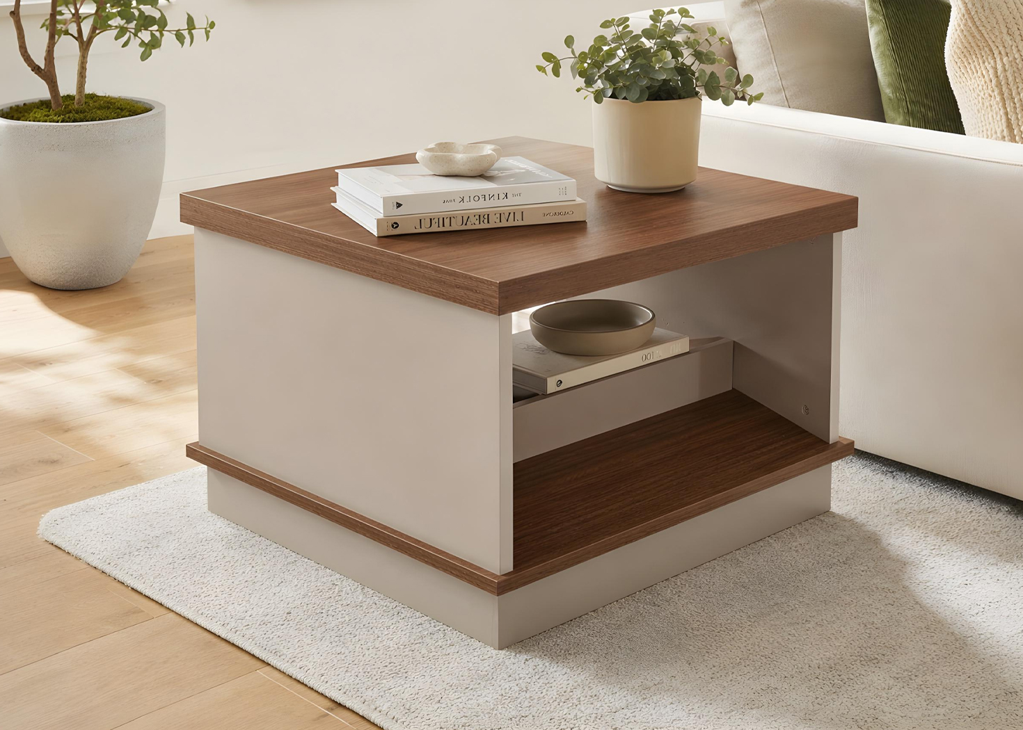 END TABLE (DG-ET16)-WALNUT/BEIGE
