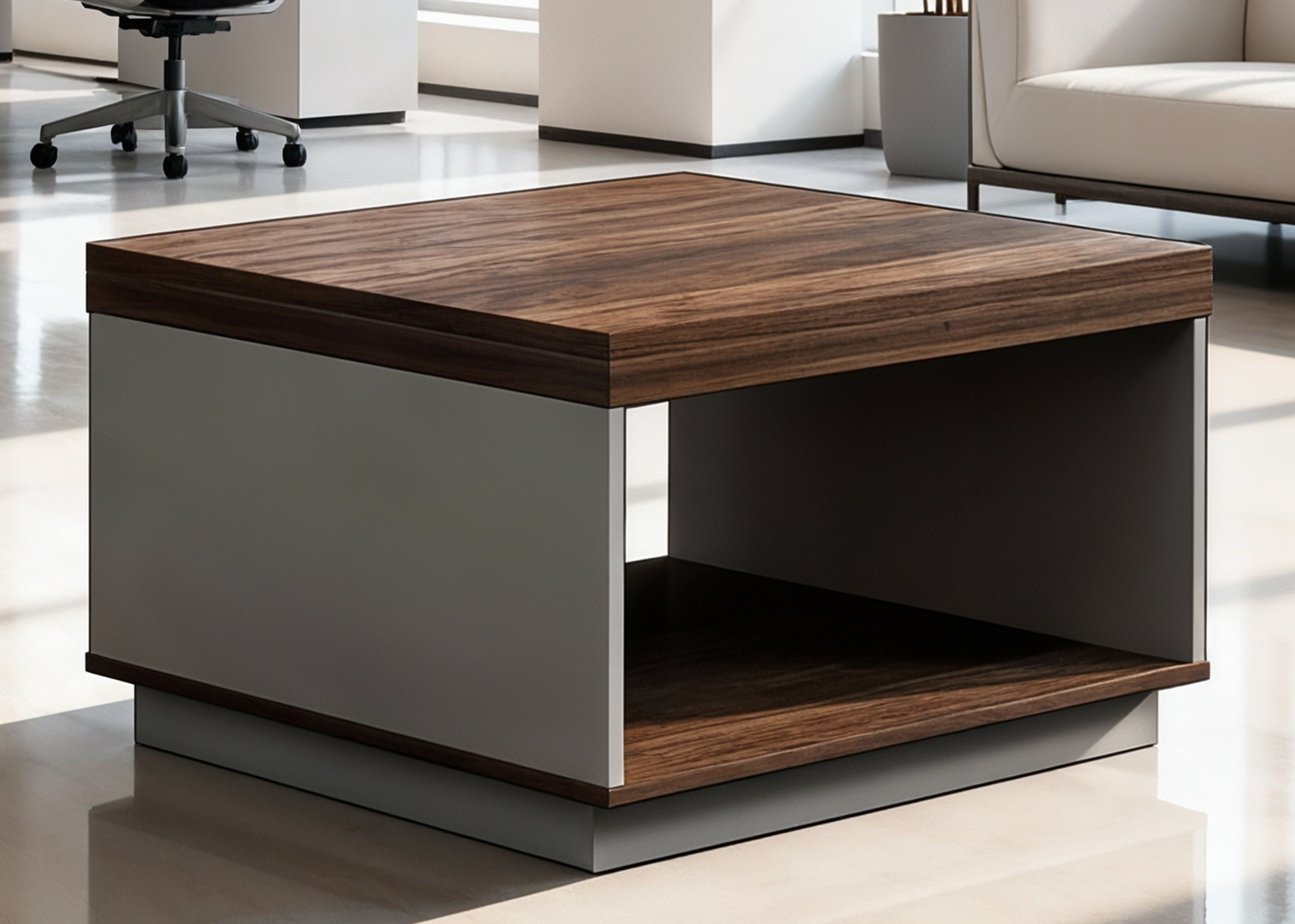 END TABLE- PARI WALNUT/ADVANCED GREY (56TPL203)