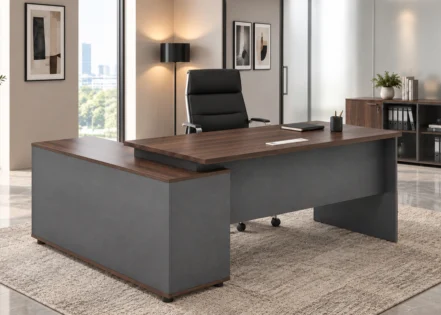EXECUTIVE DESK- PARI WALNUT/ADVANCED GREY (55NHS009 16)