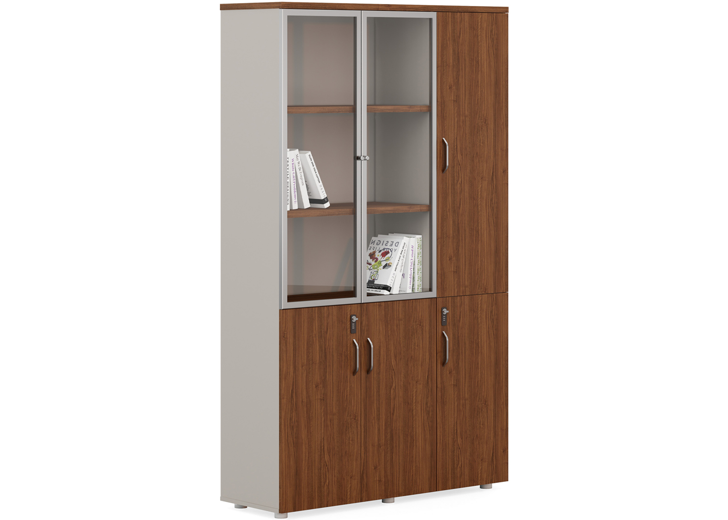 3 DOOR FILING CABINET- GOLDEN SANDALWOOD/SEAGULL GREY (30BZJ009)