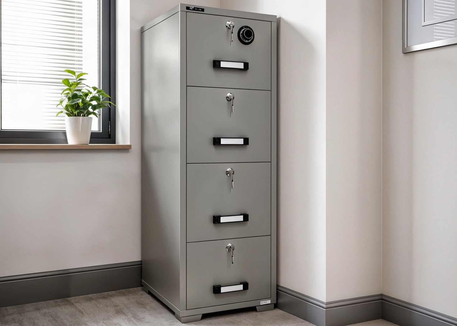FIRE RESISTANT SAFE WITH COMBINATION LOCK (FRC 4-680)