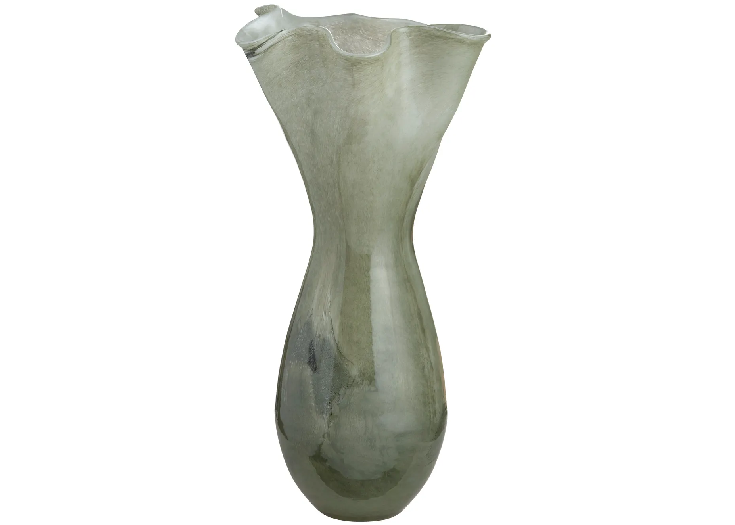 GRANTHAM GLASS VASE SAGE GREEN M/S (CVVSA1160S)