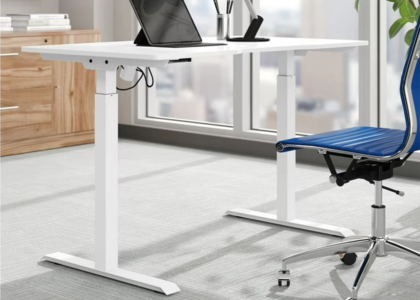 HEIGHT ADJUSTABLE DESK - WHITE (DG-HAT2S12W)