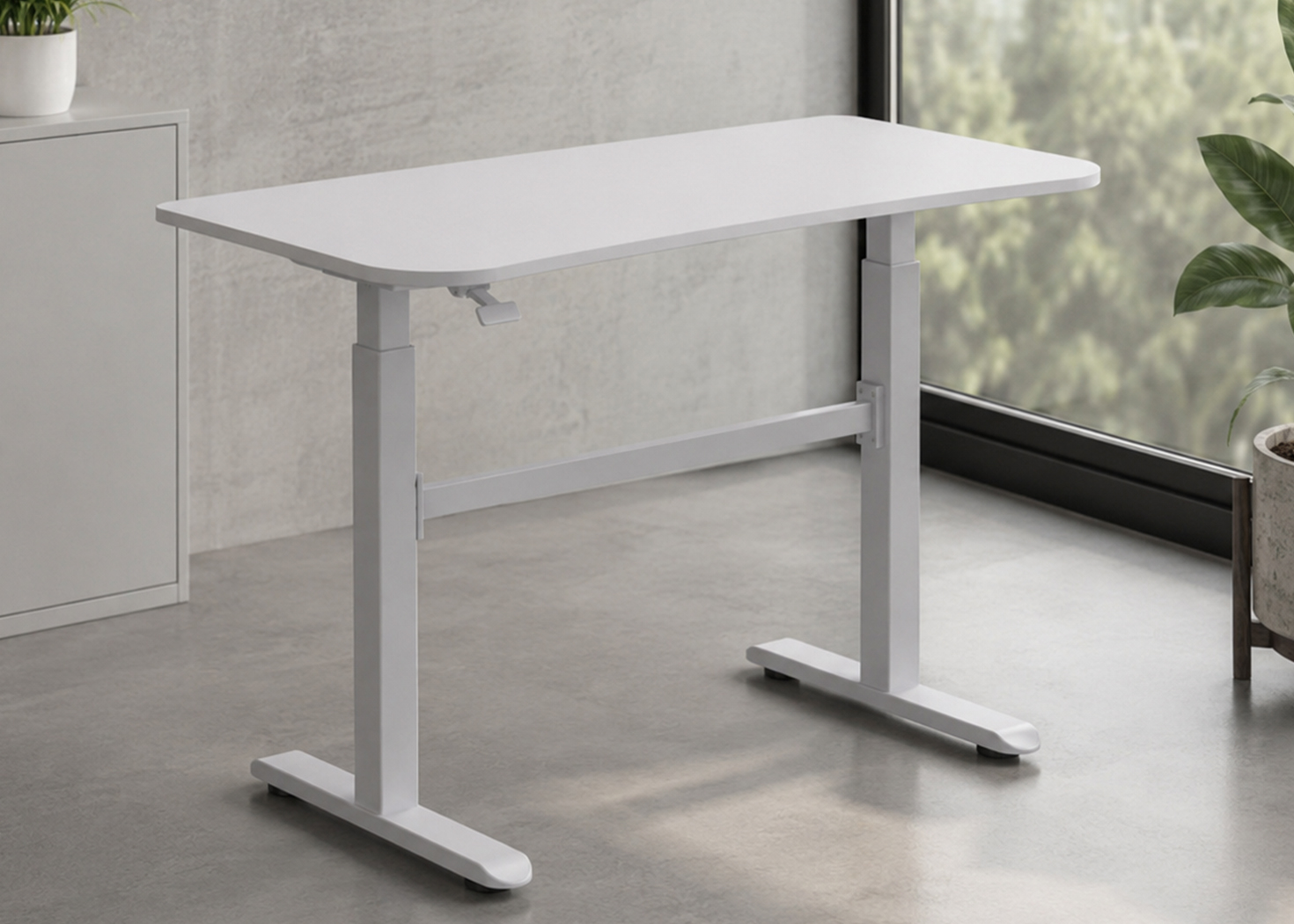 HEIGHT ADJUSTABLE MANUAL LEVER DESK (AK-MR-P07-4)