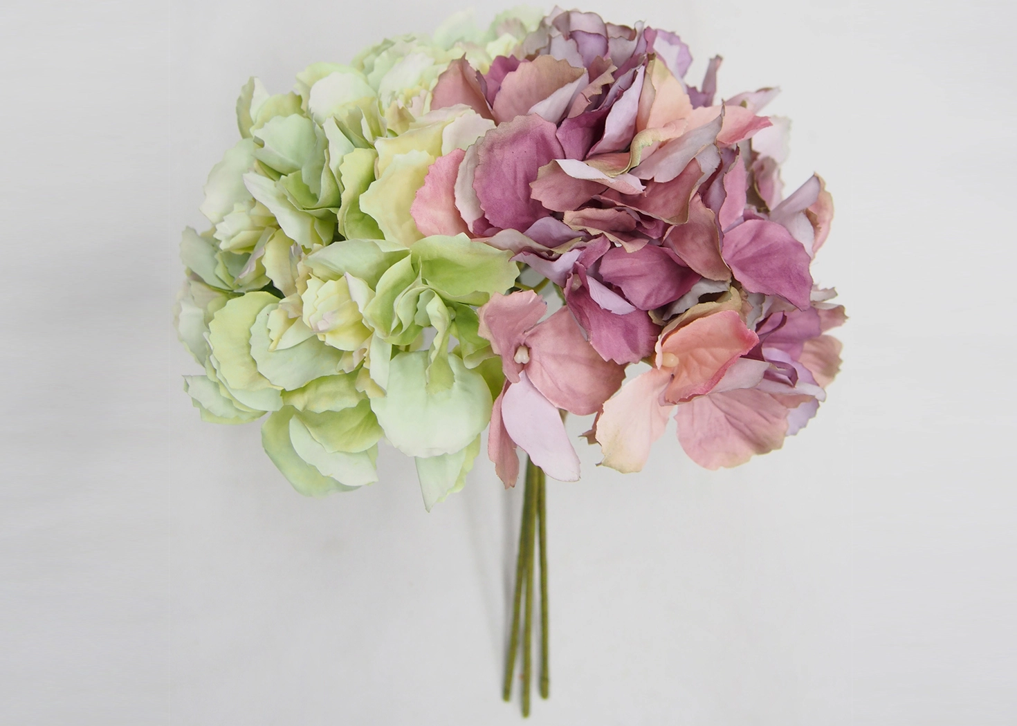 HYDRANGEA STEM- VINTAGE ROSE/GREEN BLUSH (PHDFLW22076)