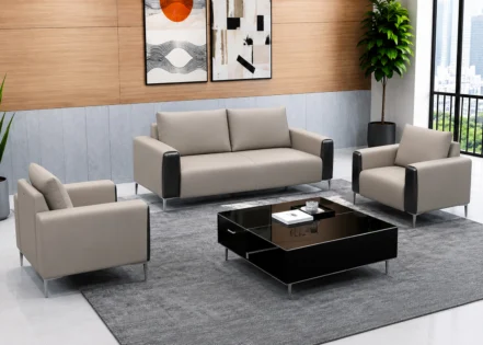 KANSAS 5 SEATER OFFICE SOFA SET-BEIGE