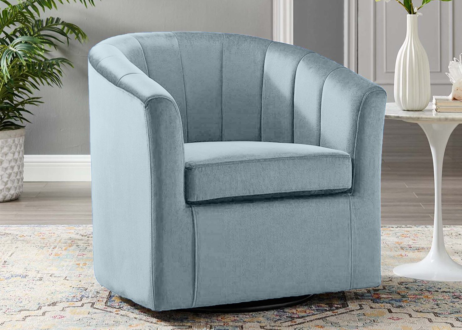 LEISURE SWIVEL CHAIR- BLUE (OS B144)