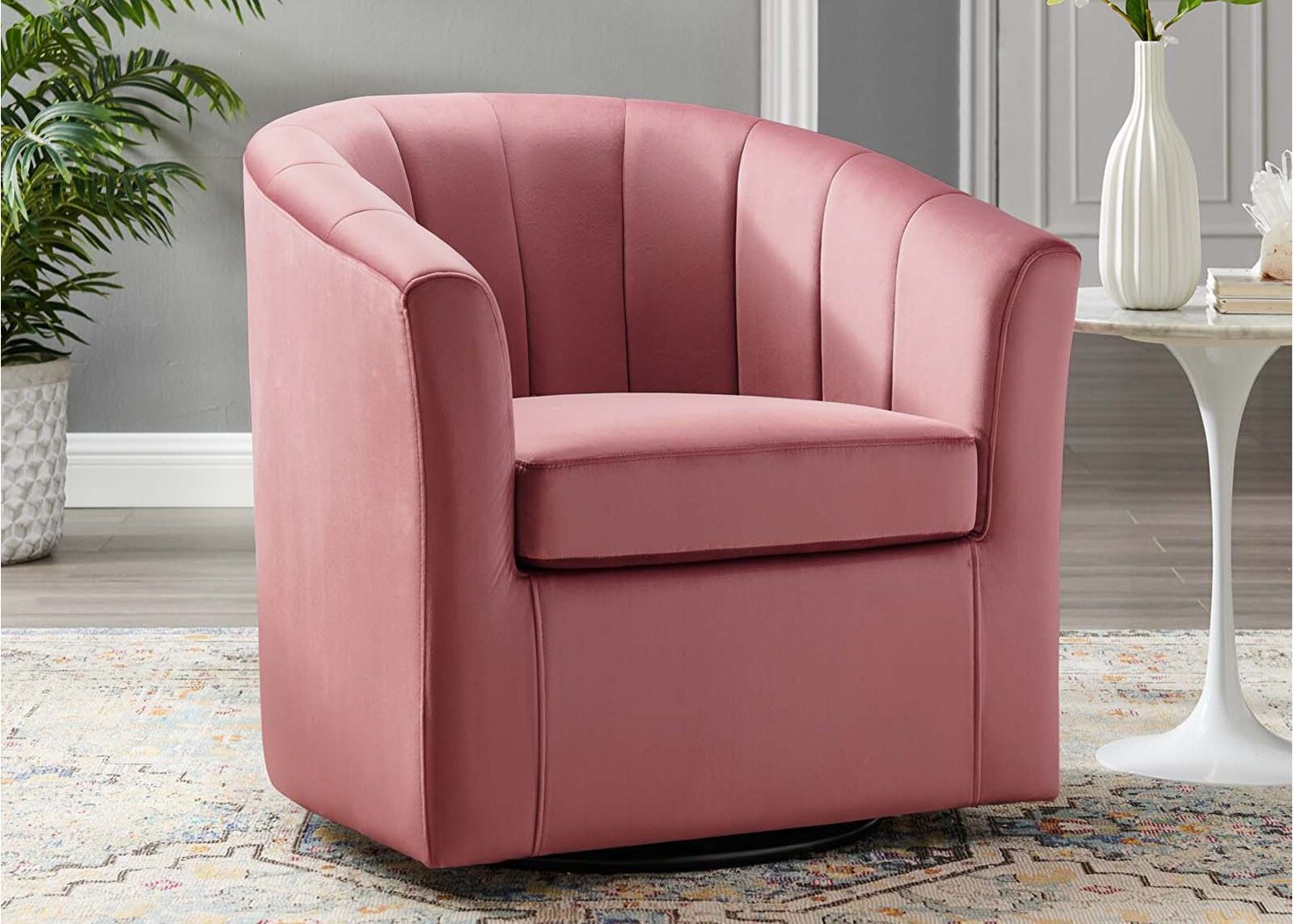 LEISURE SWIVEL CHAIR- PINK (OS B144)