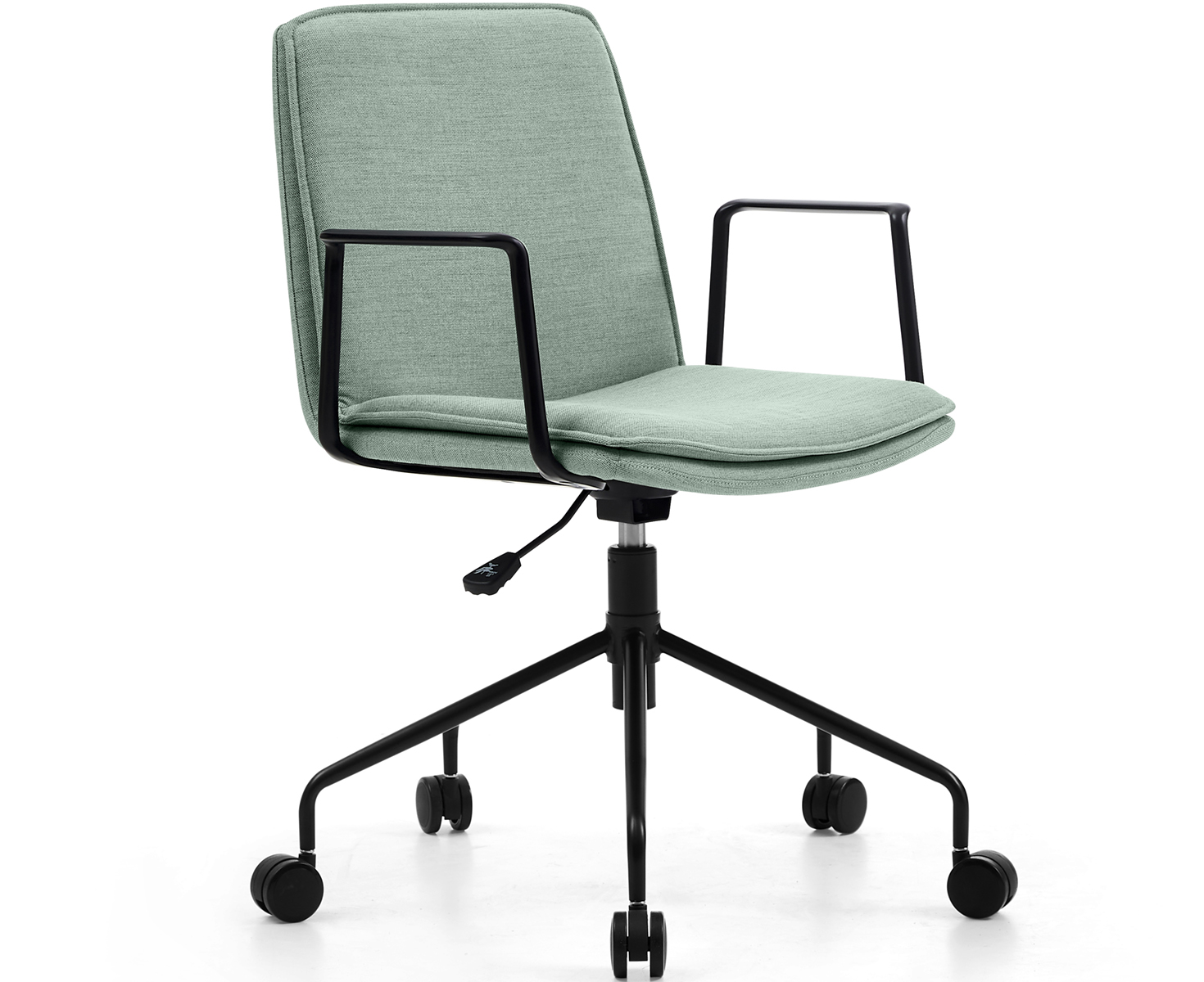 LUNA FABRIC LOW BACK CHAIR-GREEN