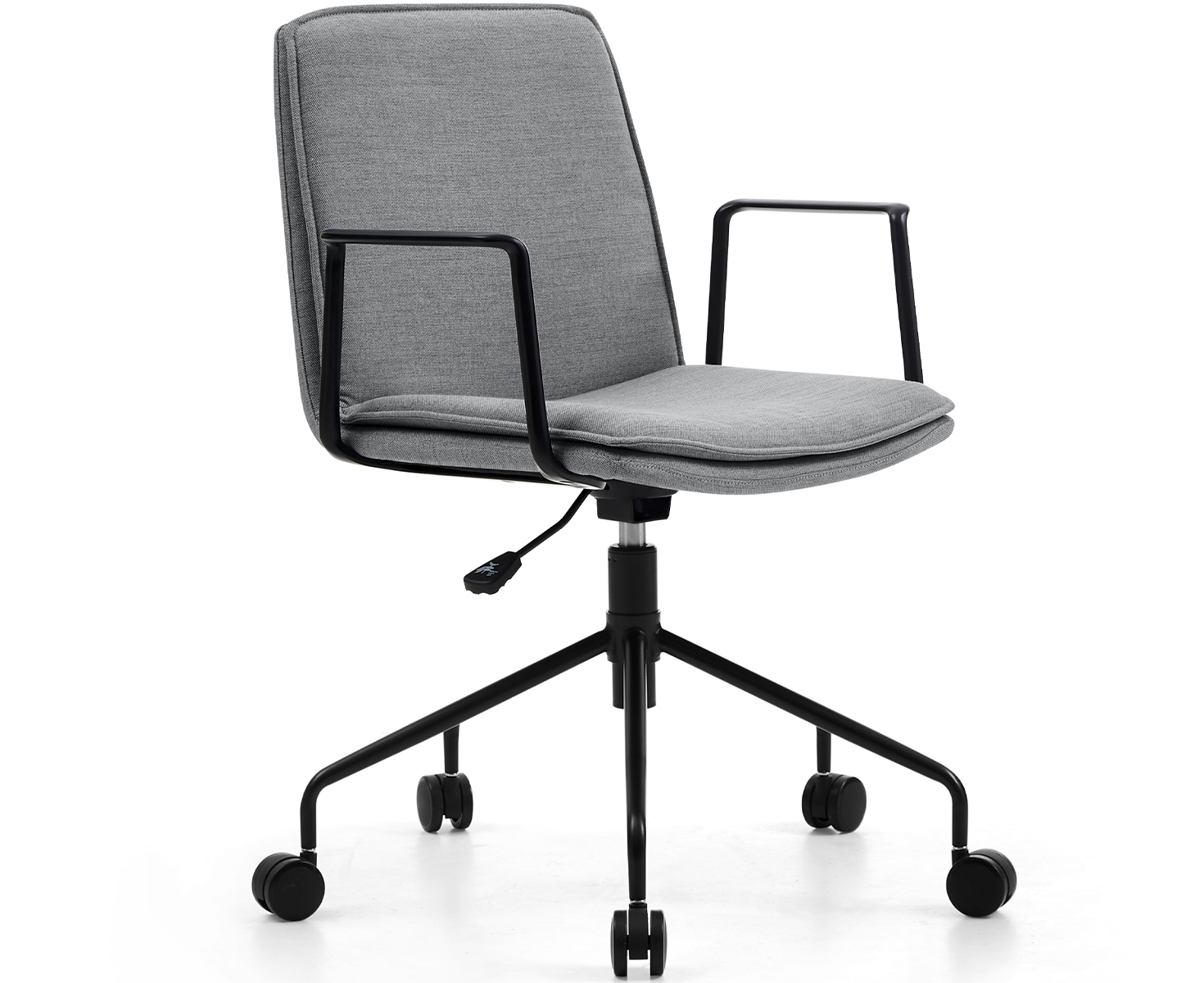 LUNA FABRIC LOW BACK CHAIR-GREY