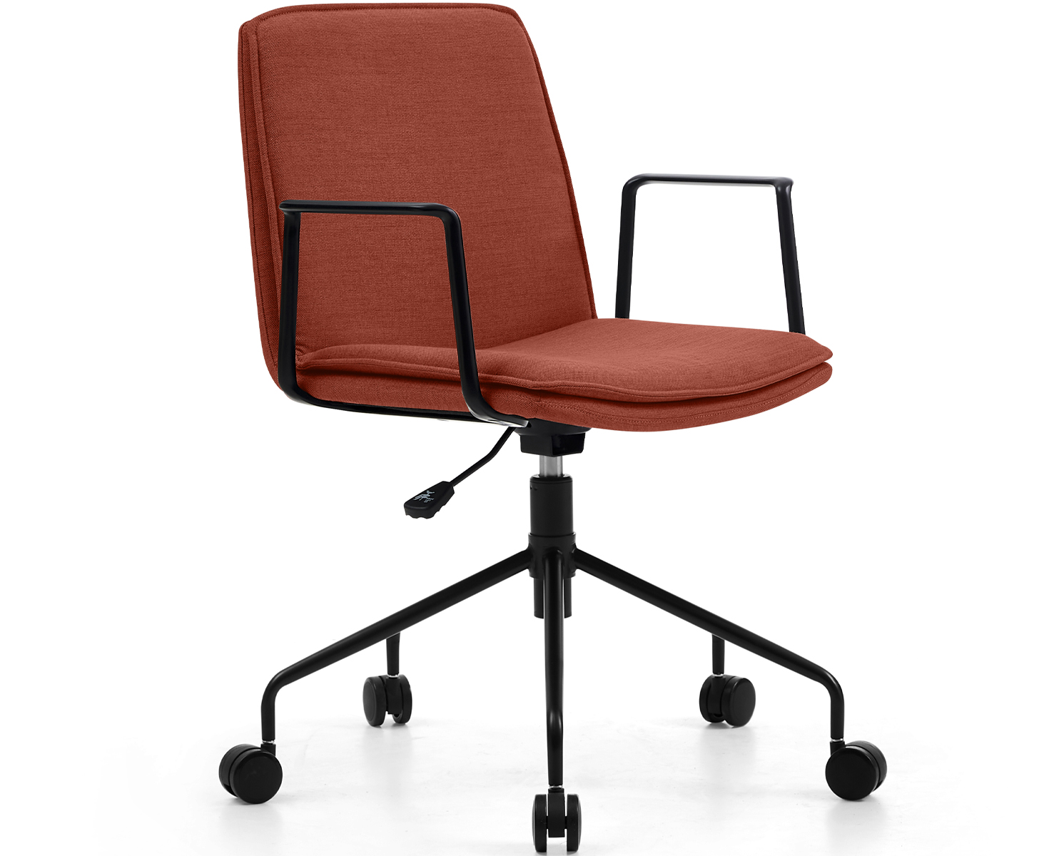 LUNA FABRIC LOW BACK CHAIR-ORANGE