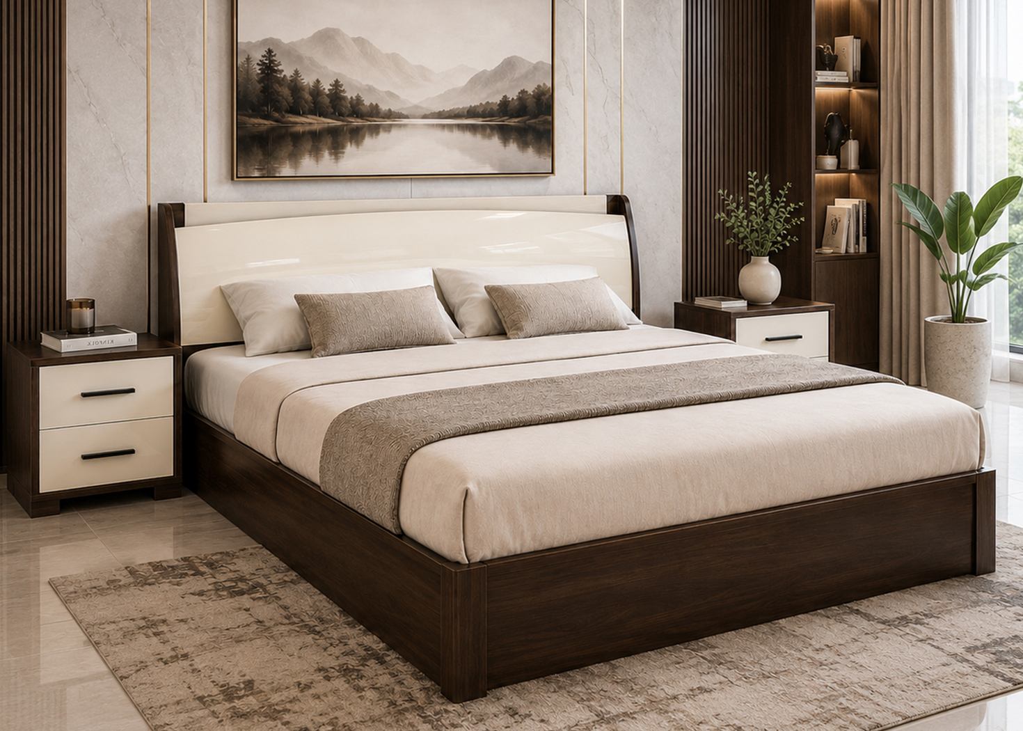MARITA KING SIZE STORAGE BED (BS-1603B)