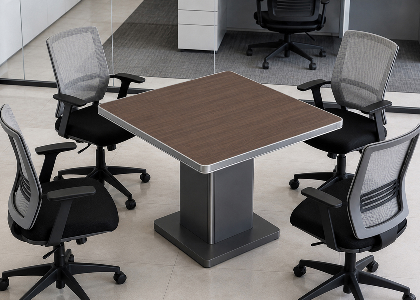 MEETING TABLE- PARI WALNUT/ADVANCED GREY (57EHS001 10)