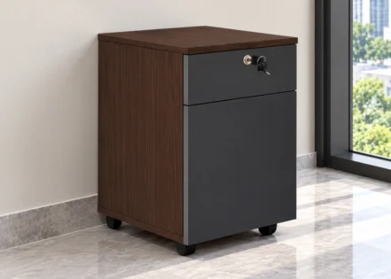 MOBILE PEDESTAL- BROWN OAK/DARK GREY (DG 9134)