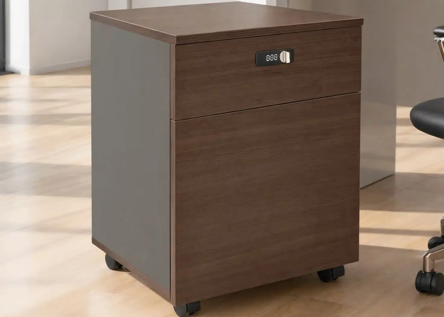 MOBILE PEDESTAL- PARI WALNUT/ADVANCED GREY (98DBS002)