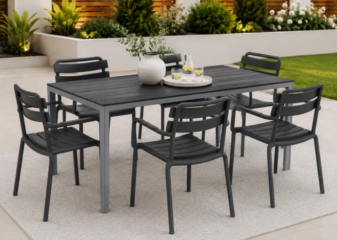 NATI BISTRO SET (6 CHAIRS + TABLE DG-T156)