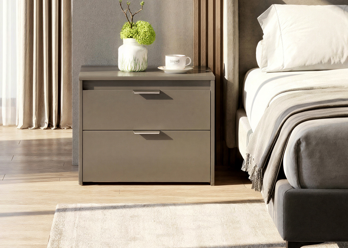 NIGHT STAND- MATT GREY (JL-02041)